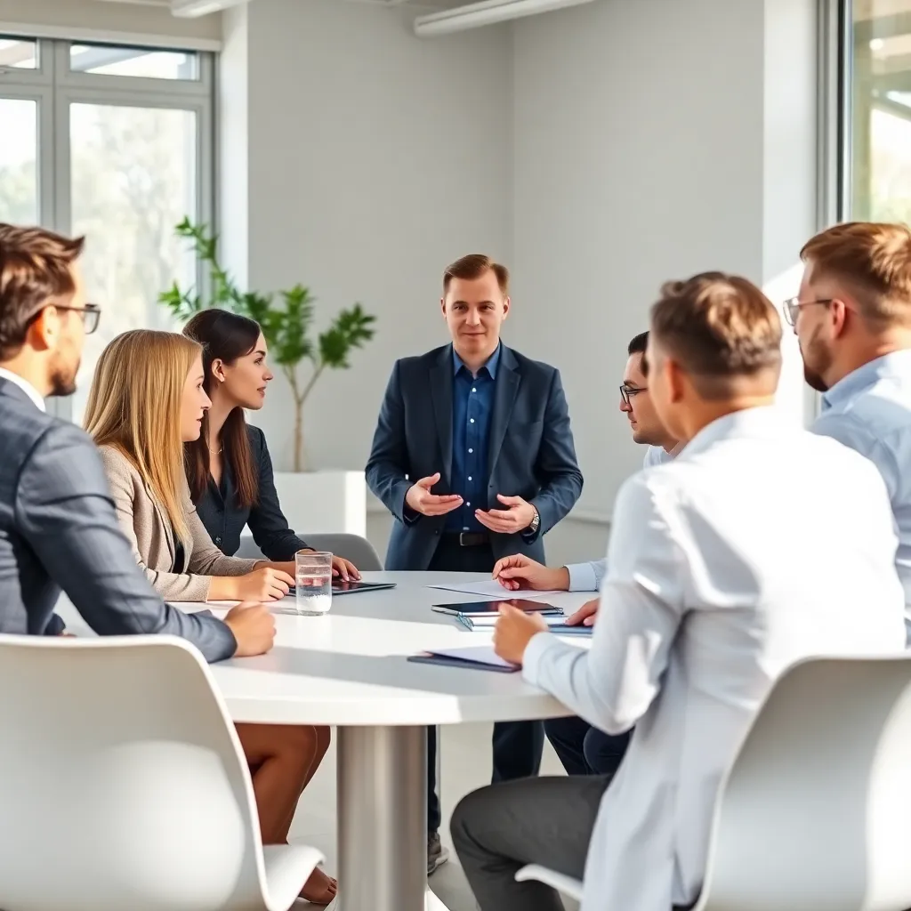Nederlandse professional die een digitale presentatie geeft